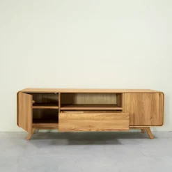 Meuble TV en bois massif de chêne Genève 1 - NordicStory