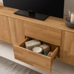 Meuble TV en bois massif de chêne Wardi - NordicStory