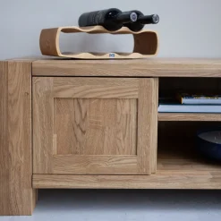 Meuble TV en bois massif de chêne Balder - VESKOR