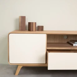 Meuble TV en bois massif de chêne Oslo 2 - VESKOR