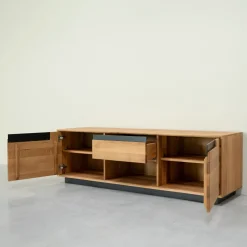 Meuble TV en bois massif de chêne Bremen - NordicStory