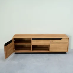 Meuble TV en bois massif de chêne Bremen - NordicStory