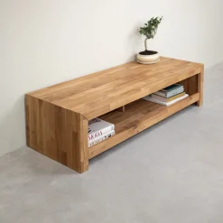 Meuble TV en bois massif de chêne Kaira - NordicStory