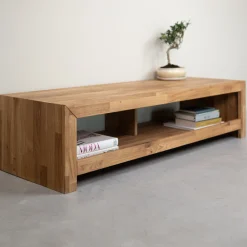 Meuble TV en bois massif de chêne Kaira - NordicStory