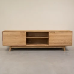 Meuble TV en bois massif de chêne Escandi Atelier - NordicStory