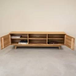 Meuble TV en bois massif de chêne Escandi Atelier - NordicStory