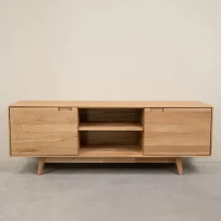 Meuble TV en bois massif de chêne Escandi Atelier - NordicStory