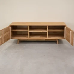 Meuble TV en bois massif de chêne Escandi Atelier - NordicStory