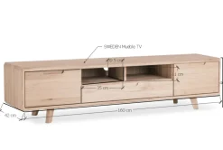 Meuble TV en bois massif Suède 2 – VESKOR