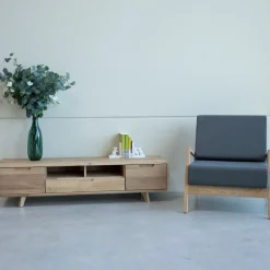 Meuble TV en bois massif Suède 2 – VESKOR