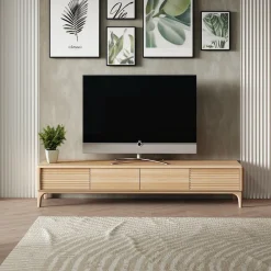 Meuble TV en bois massif de chêne Oxford 4 - NordicStory