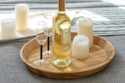 Plateau décoratif ovale en bois massif de chêne Lola - NordicStory