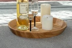 Plateau décoratif ovale en bois massif de chêne Lola - NordicStory