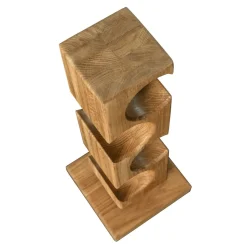 Porte-bouteilles en bois massif de chêne ALMA – Pour 4 bouteilles de vin - NordicStory
