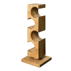 Porte-bouteilles en bois massif de chêne ALMA – Pour 4 bouteilles de vin - NordicStory