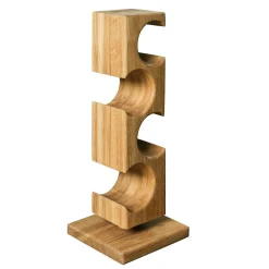 Porte-bouteilles en bois massif de chêne ALMA – Pour 4 bouteilles de vin - NordicStory