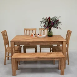 Table à manger en bois massif de chêne Mauritz 4 - NordicStory