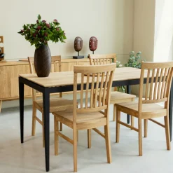 Table à manger en bois massif de chêne Madrid - NordicStory