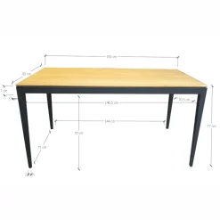 Table à manger en bois massif de chêne Madrid - NordicStory
