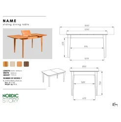 Table à manger extensible en bois massif de chêne France - NordicStory