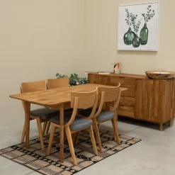 Table à manger extensible en bois massif de chêne France - NordicStory