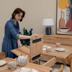 Table à manger extensible en bois massif Suède – VESKOR