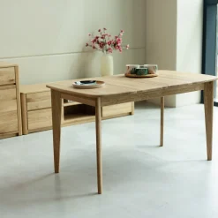 Table à manger extensible en bois massif de chêne Monty - NordicStory