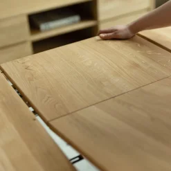 Table à manger extensible en bois massif de chêne Monty - NordicStory