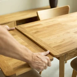 Table à manger extensible en chêne massif Mini 1 - NordicStory
