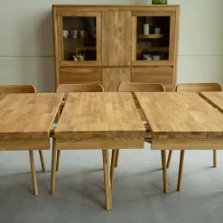 Table à manger extensible en bois massif de chêne Balder - VESKOR