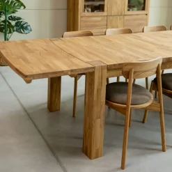 Table à manger extensible en bois massif de chêne Balder - VESKOR