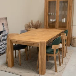 Table à manger extensible en bois massif de chêne Balder - VESKOR
