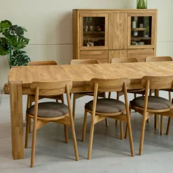 Table à manger extensible en bois massif de chêne Balder - VESKOR