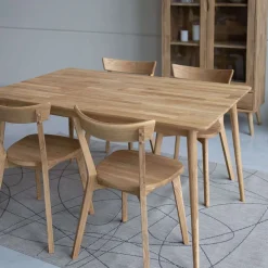 Table à manger extensible en bois massif de chêne Malmo 2 - VESKOR