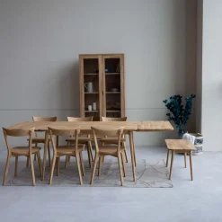 Table à manger extensible en bois massif de chêne Malmo 2 - VESKOR