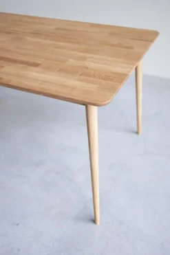 Table à manger extensible en bois massif de chêne Malmo 2 - VESKOR
