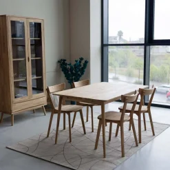 Table à manger extensible en bois massif de chêne Malmo 2 - VESKOR