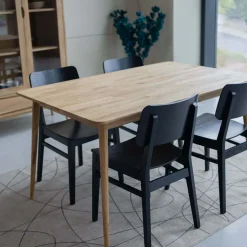 Table à manger extensible en bois massif de chêne Malmo 2 - VESKOR