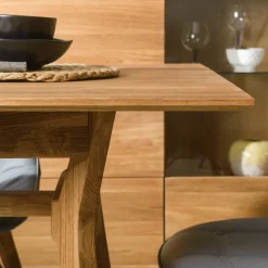 Table à manger extensible en bois massif de chêne Harold - NordicStory