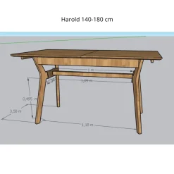 Table à manger extensible en bois massif de chêne Harold - NordicStory