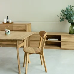 Table à manger extensible en bois massif de chêne Harold - NordicStory