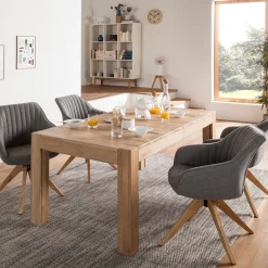 Table à manger extensible en chêne massif XL - NordicStory
