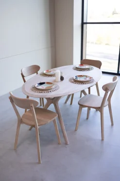 Table à manger extensible en bois massif de chêne Carmen - NordicStory