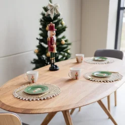Table à manger extensible en bois massif de chêne Carmen - NordicStory
