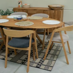 Table à manger extensible en bois massif de chêne Carmen - NordicStory