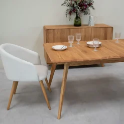 Table à manger extensible en bois massif de chêne Genève - NordicStory