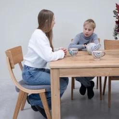 Table à manger extensible en bois massif de chêne L2 - NordicStory