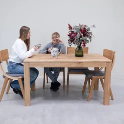 Table à manger extensible en bois massif de chêne L2 - NordicStory