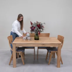 Table à manger extensible en bois massif de chêne L2 - NordicStory