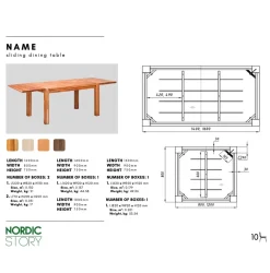 Table à manger extensible en chêne massif Mauritz 1 - NordicStory